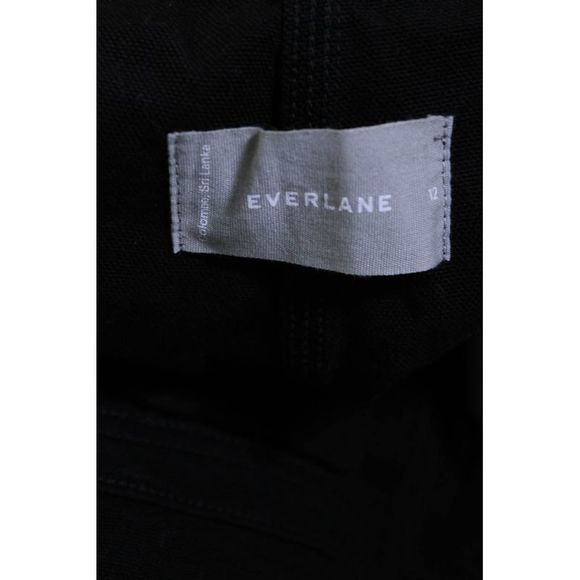 Everlane Womens Black The Canvas Overalls Size 12 - Picture 4 of 5